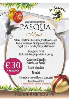 Pranzo di Pasqua a Roma - Ristorante le Streghe